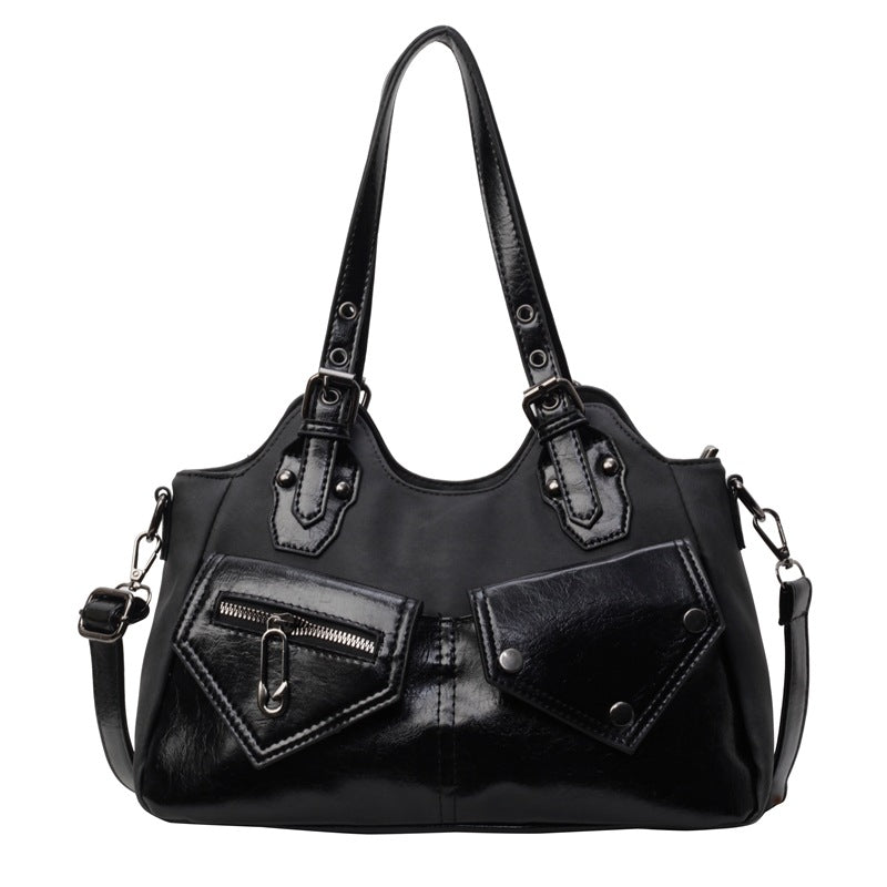 Dame Skuldertaske med Stor Kapacitet Håndbåren Crossbody Taske til Kvinder