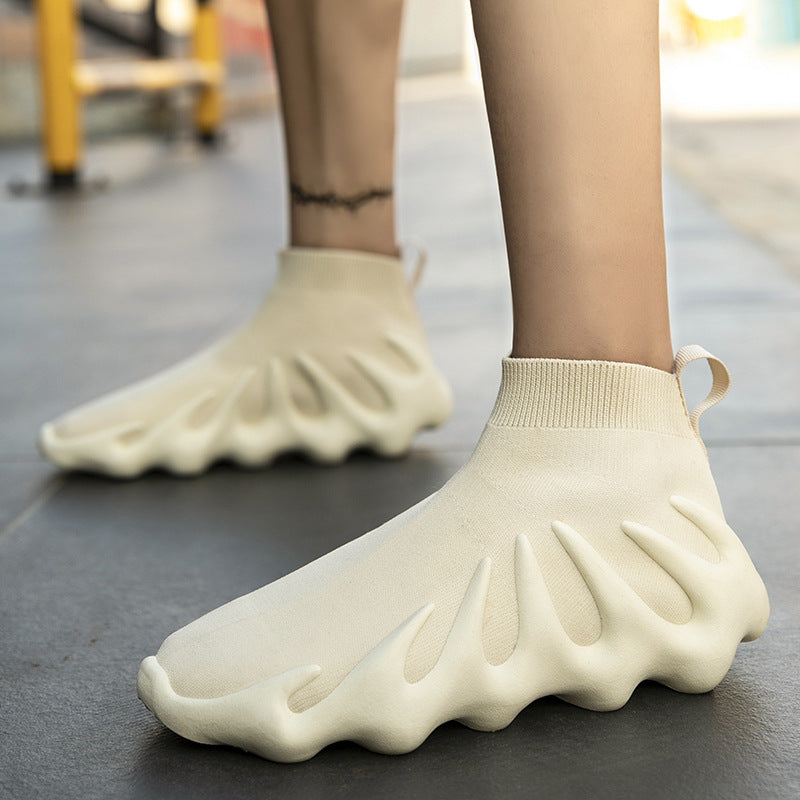 High-top Couple Socks Shoes Children's Octopus Flying Woven Casual Sports Ankle Boots