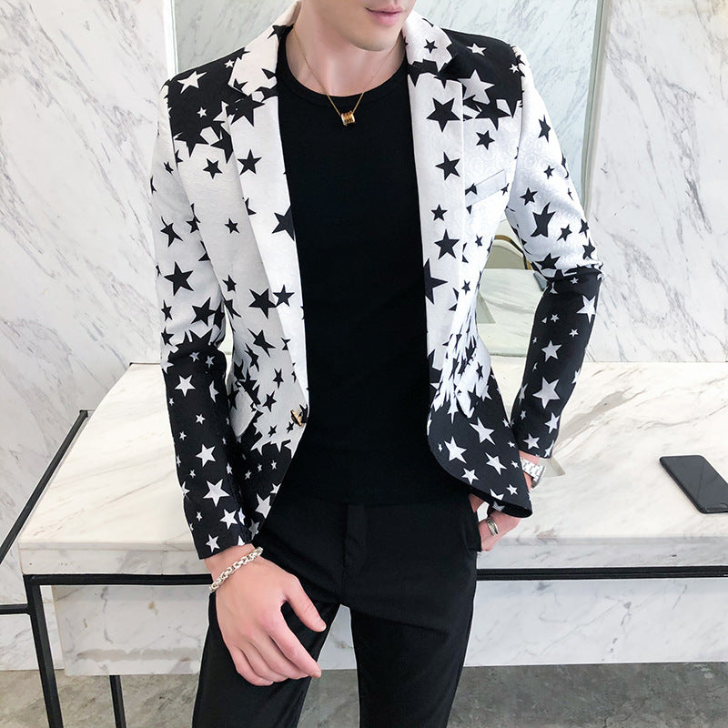 Printed Small Suit Long Sleeve Jacket