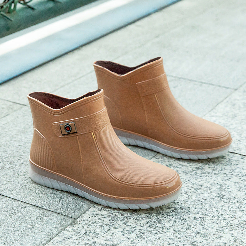 New Women's Low Tube Outdoor Candy Color Plus Cotton Water Shoes