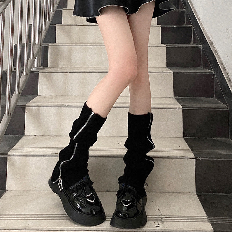 Japanese Zipper Leg Sleeve Is Fashionable And Warm