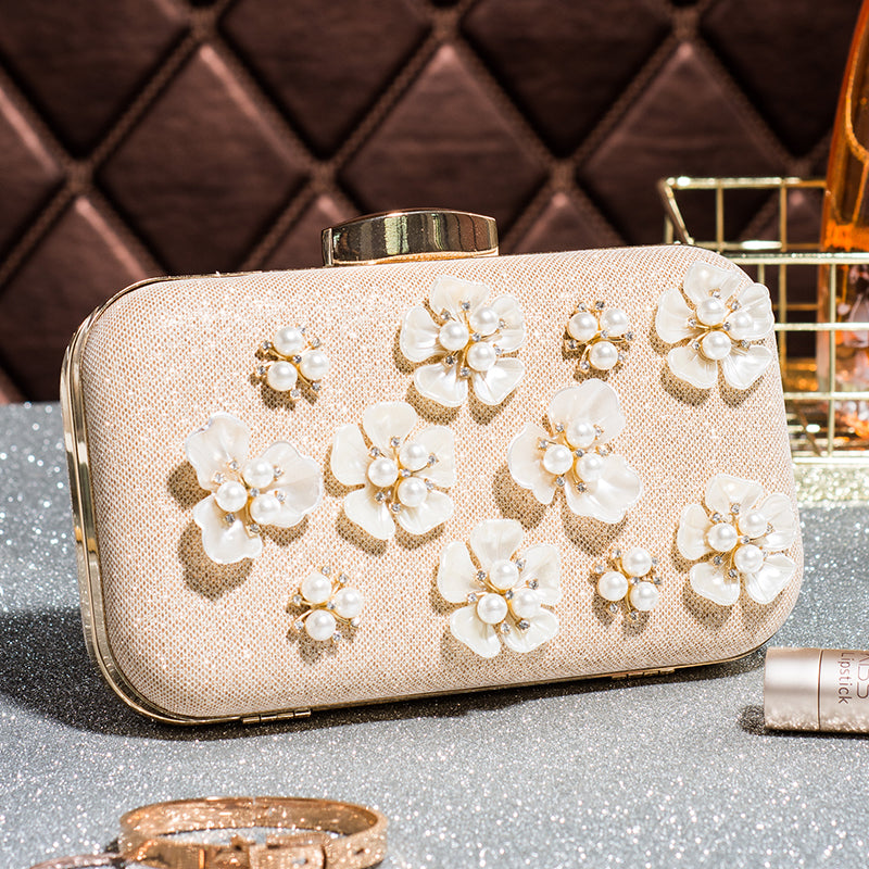 With Cheongsam Pearl Flower Sweet Evening Bag