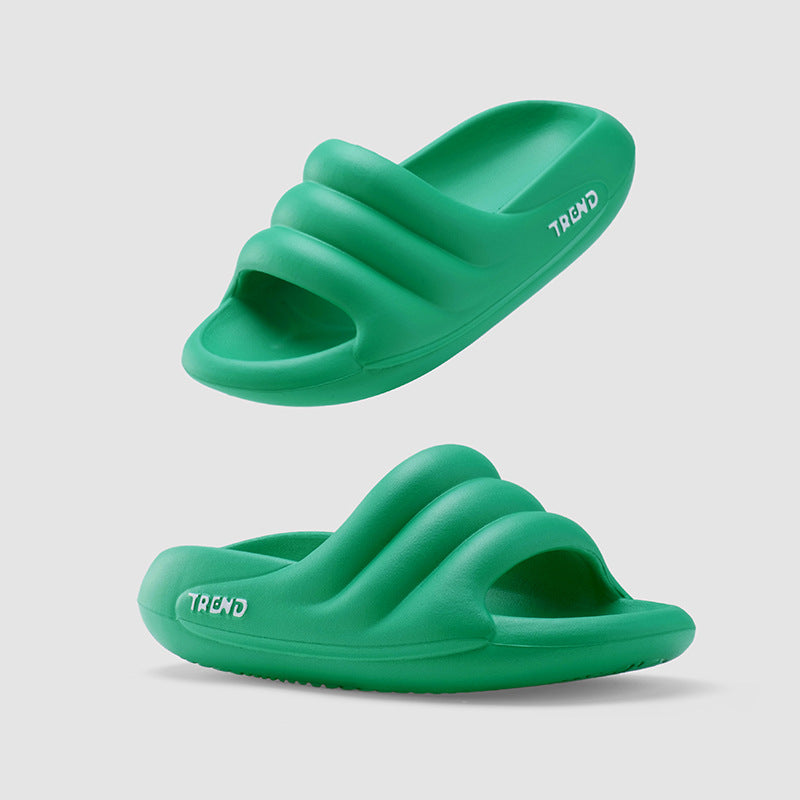 Wave Pattern Design Fashionable Non-slip Wear-resistant Slippers