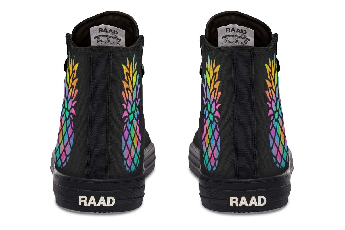 Men's And Women's Fashion Color Printing High-top Canvas Shoes