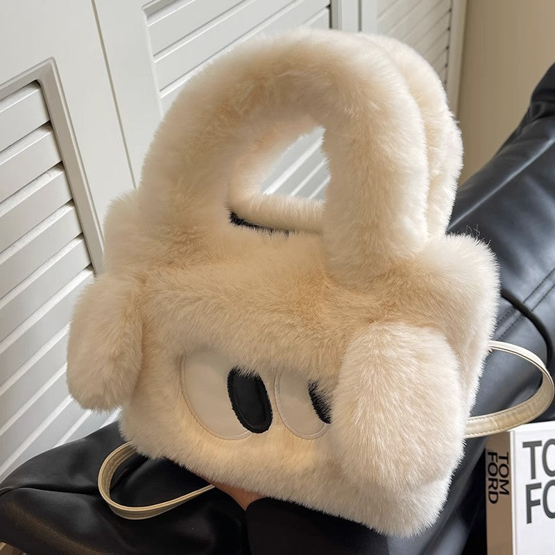 Women's Fashion Simple Plush Hand-carrying Bag