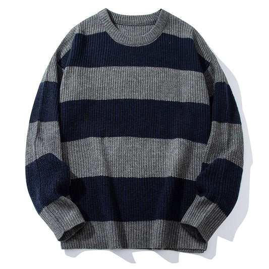Round Neck Loose Sweater Men's Casual Sweater