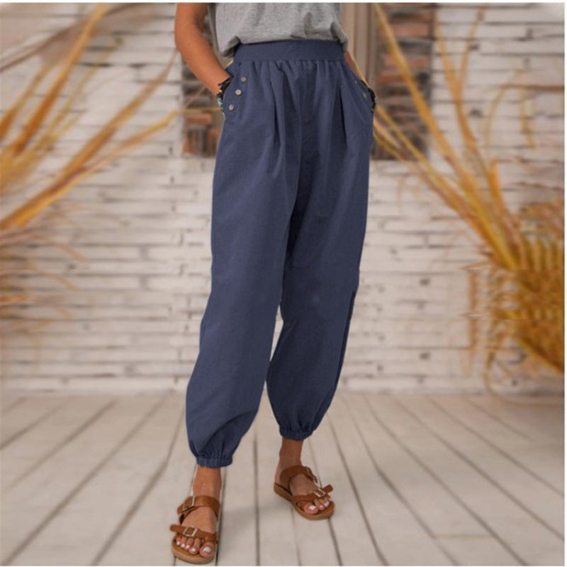 Vintage Polyester Cotton Women's Casual Bloomers