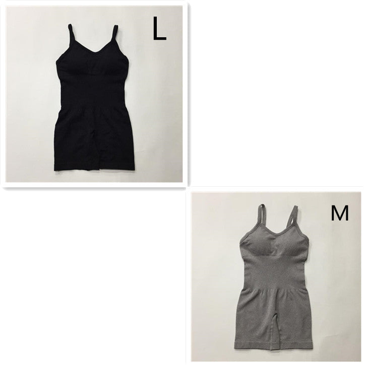 Women's Fashion Sports High Waist Seamless Knitted Sleeveless Jumpsuit