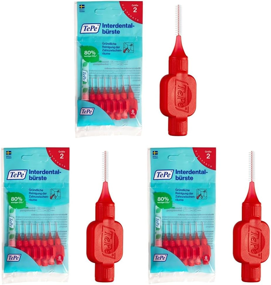 Tepe Interdentalbürste, Original, Grün, 0,8 Mm/Iso 5, 8 Stk., Plaque-Entfernung, Effiziente Reinigung Der Zahnzwischenräume,Für Große Lücken