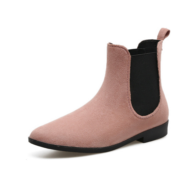 Fashion Rain Boots Women's Short Tube Increased In Korean Version