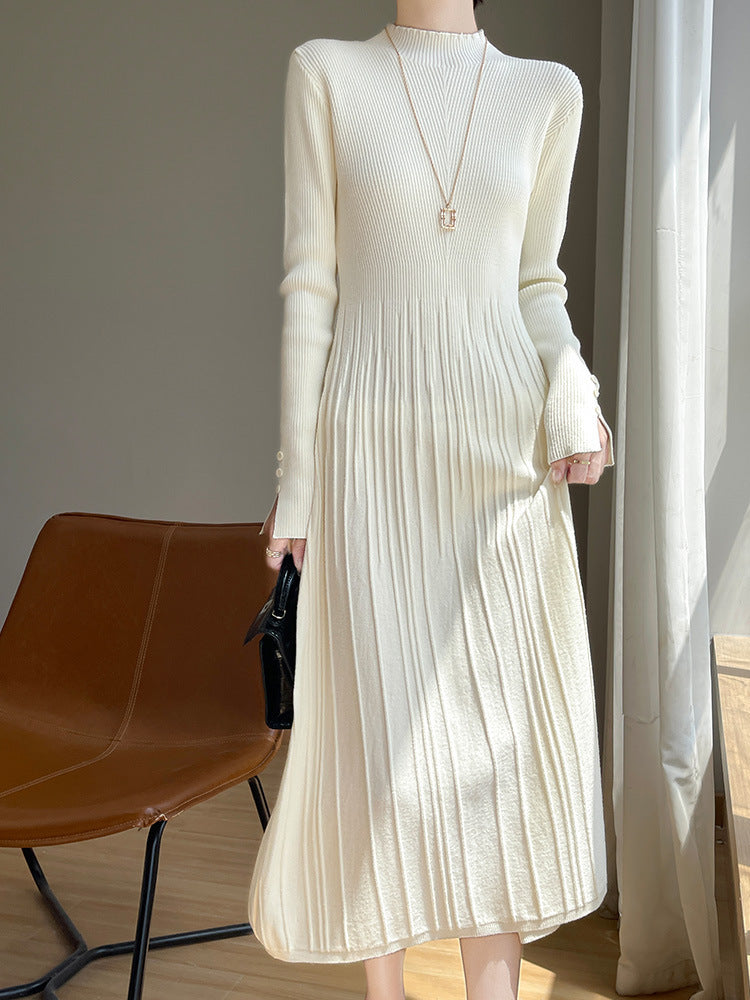 Womens Casual Solid-color Minimalist Dress