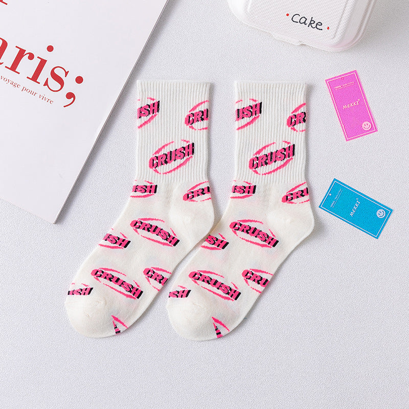 Spring Summer Street Letter Ins Sporty Women's Socks