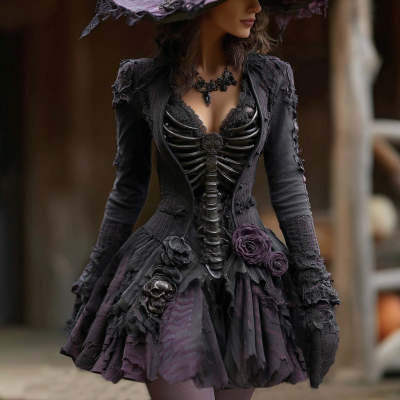 Fashionable Casual Halloween New Witch Witch Dress