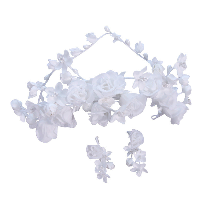 Hair Band Set Exquisite Handmade White