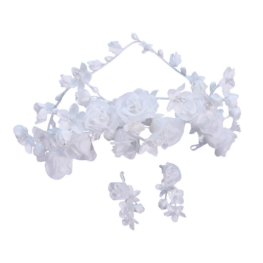 Hair Band Set Exquisite Handmade White