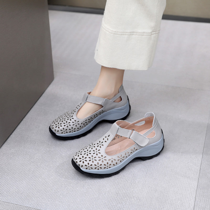 Womens Comfortable Flat Leather Shoes