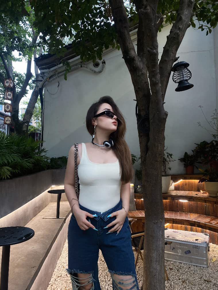 Women's Low Collar Sleeveless Vest Tight Jumpsuit