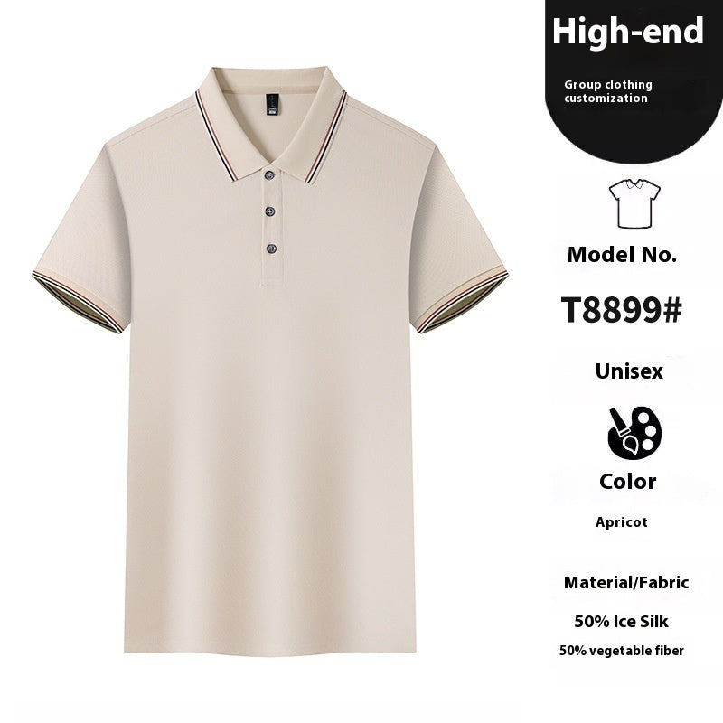 Ice-feeling Solona Color Matching Work Clothes Polo Shirt