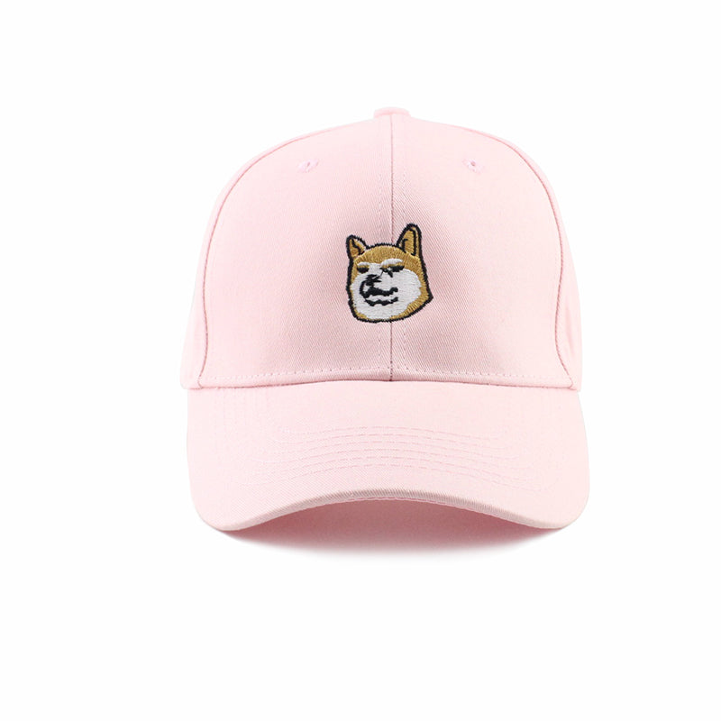 Smiling Chaigou Embroidery Curved Border Cute Student Hat