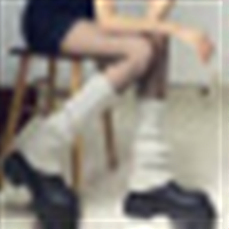 Women's Fashion Stall Solid Color Mid-calf Length Socks
