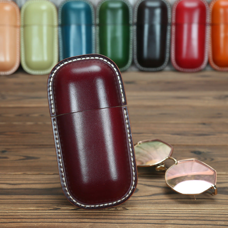 New Retro Hand Vegetable Tanningc Creative Capsule Portable Genuine Leather Storage Box