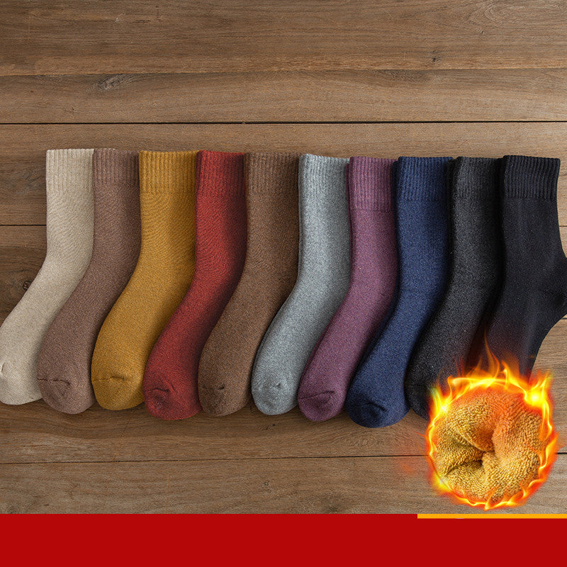 Plus Velvet Thick Warm Towel Long Tube Cotton Socks