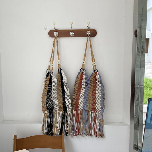 Hand-woven Single Shoulder Large Capacity Beach Resort National Romantic