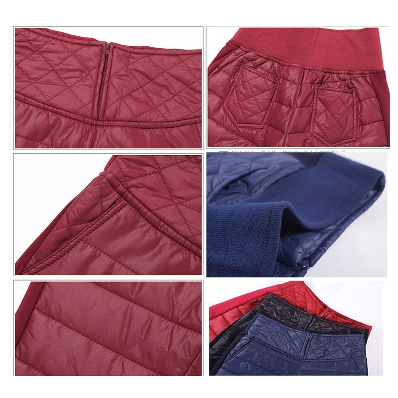 Winter plus size thick cotton trousers women wear thin pants