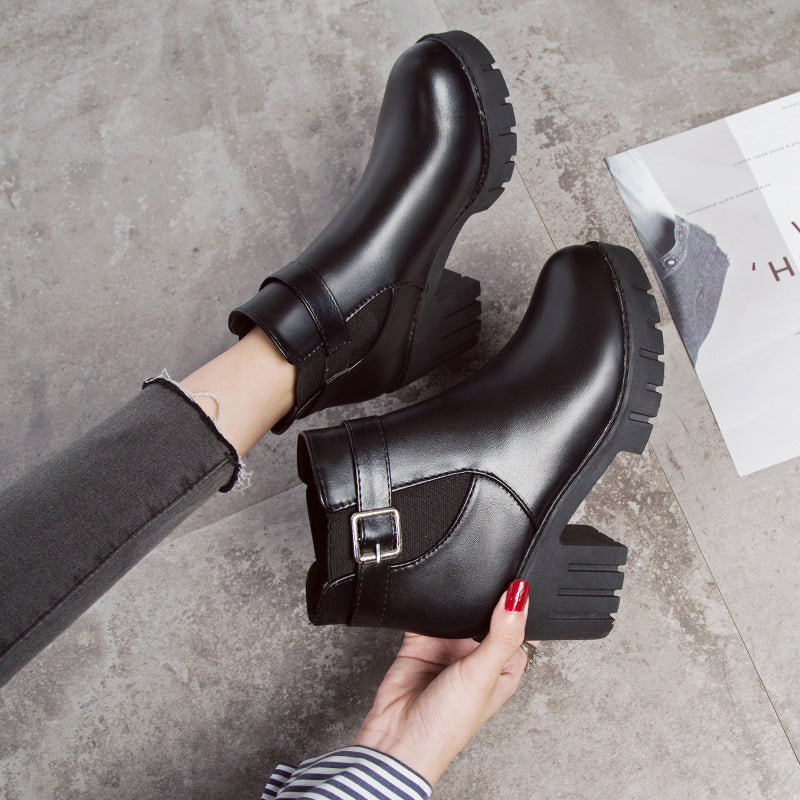 One Boot, Short Tube High Heels British Style