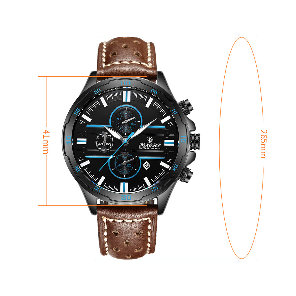 Multifunctional sports quartz men's watch