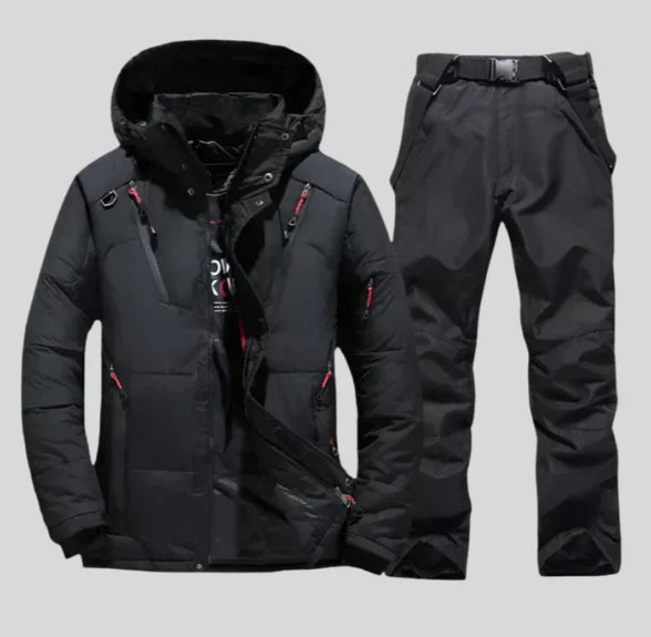 Men's Warm Thickening Exercise Cotton-padded Jacket Ski Pants