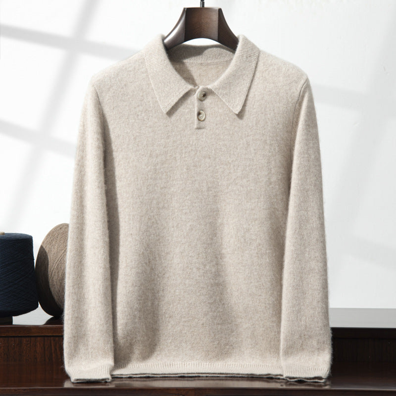 Men's Knitted Autumn And Winter Leisure Long Sleeve Pullover Top