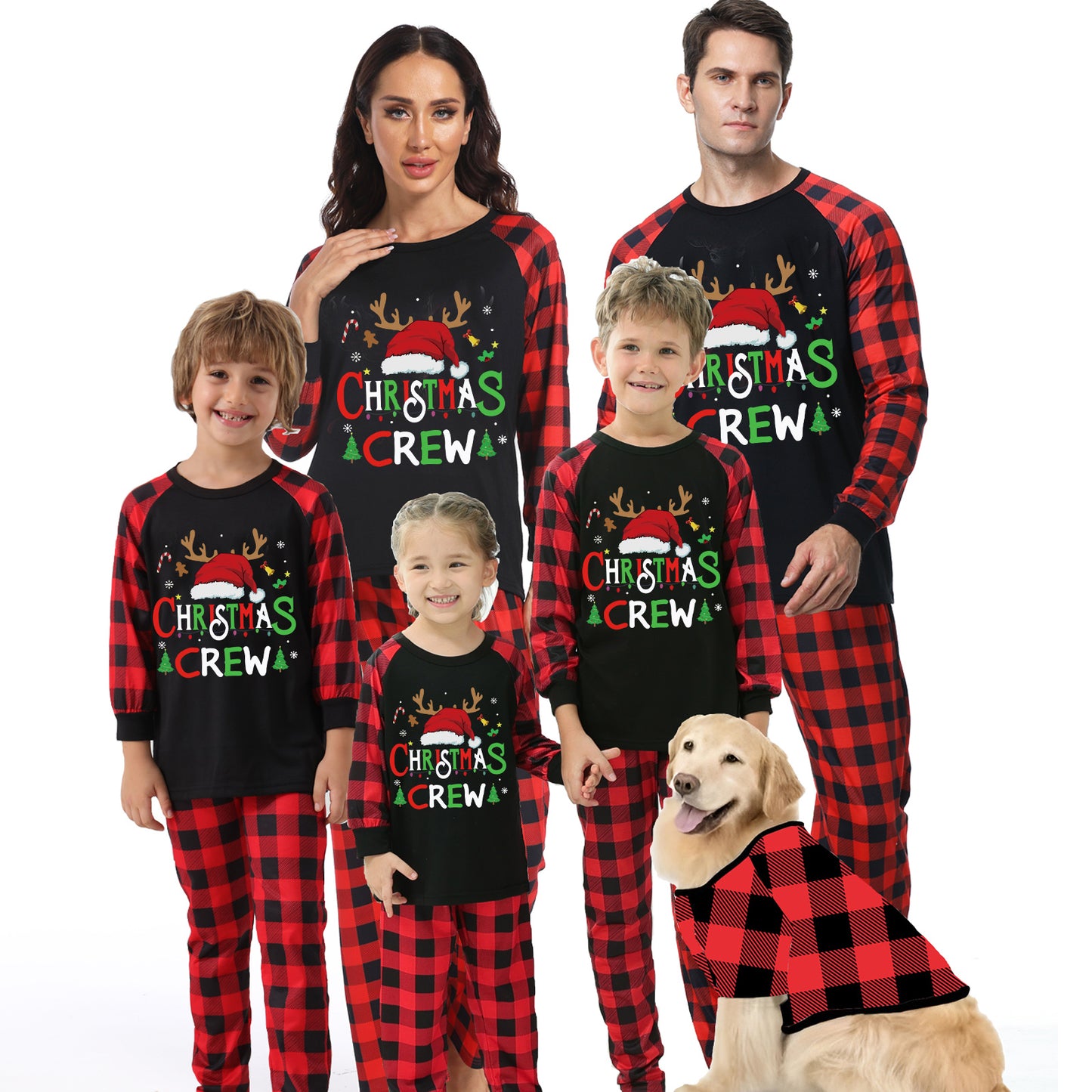 European And American Christmas Parent-child Homewear Clothes Pajamas Suit