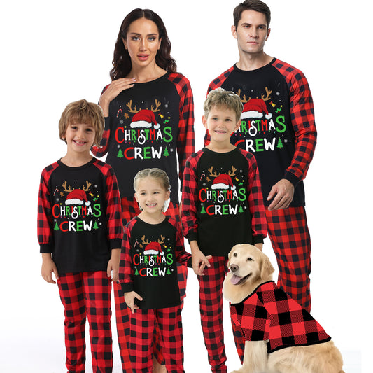 European And American Christmas Parent-child Homewear Clothes Pajamas Suit