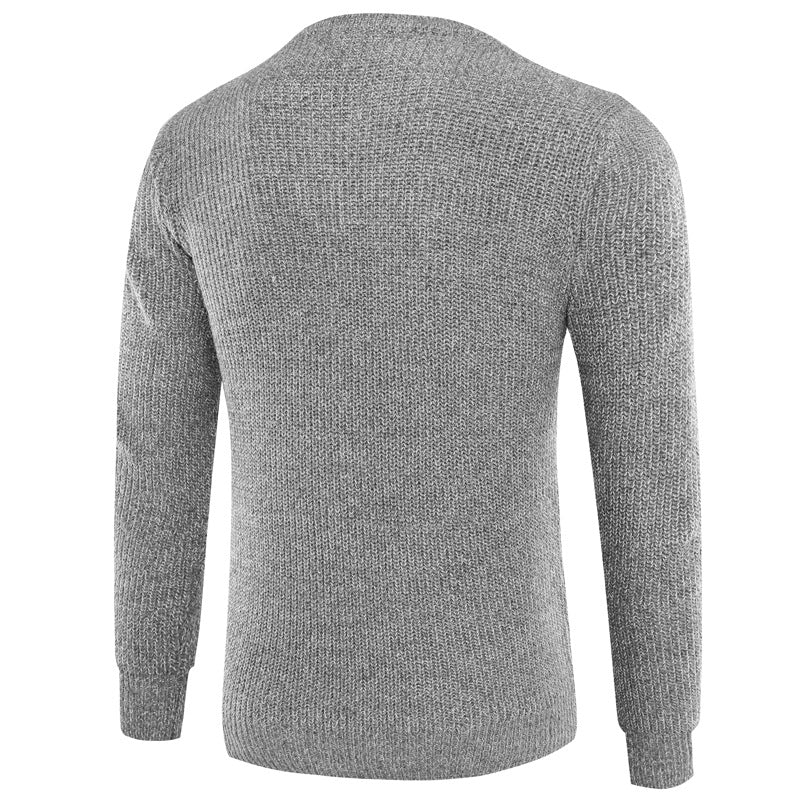 Strikket Sweater til Mænd med Brystbånd-udsmykning