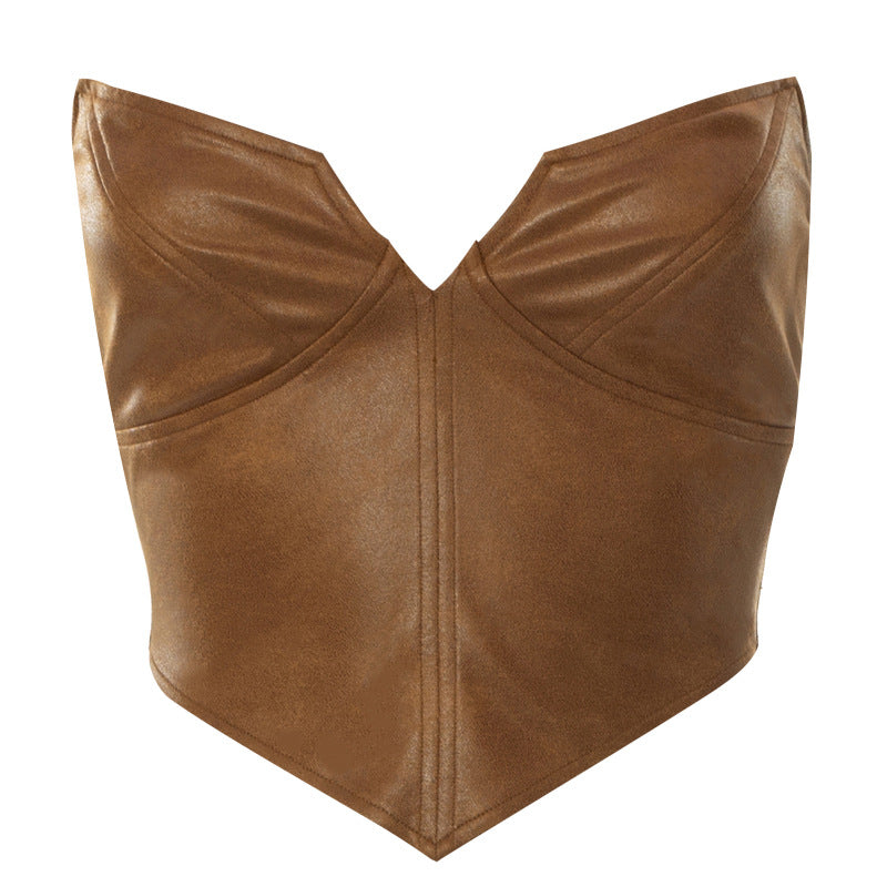 Solid Color One Shoulder Sleeveless Zipper Cardigan Casual Women's Tank Top