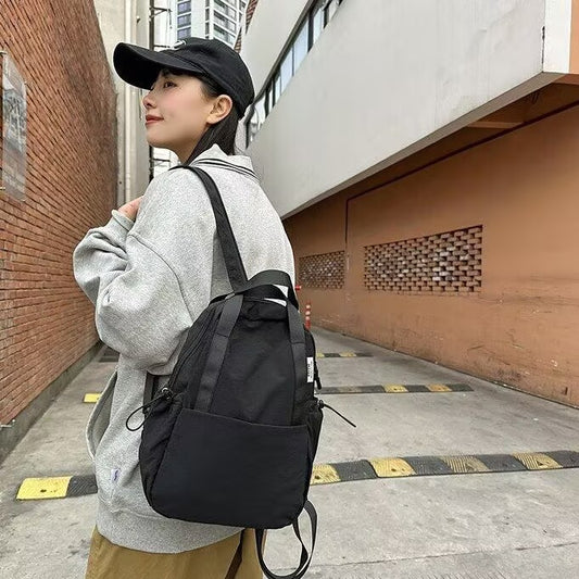 Simple Solid Color Backpack Multi-functional Ultra-light Waterproof Large Capacity