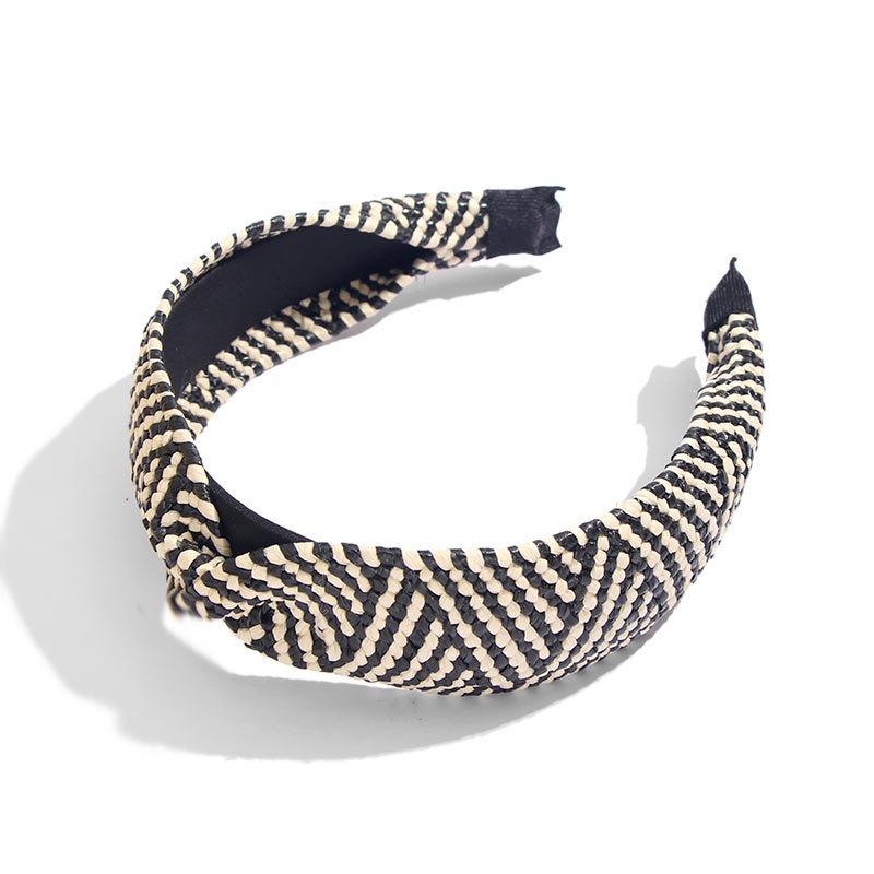Hand woven raffia hair band