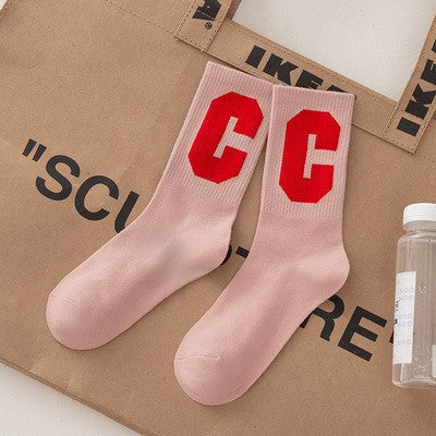 Socks Women's Big Love Medium Tube Macaron Color