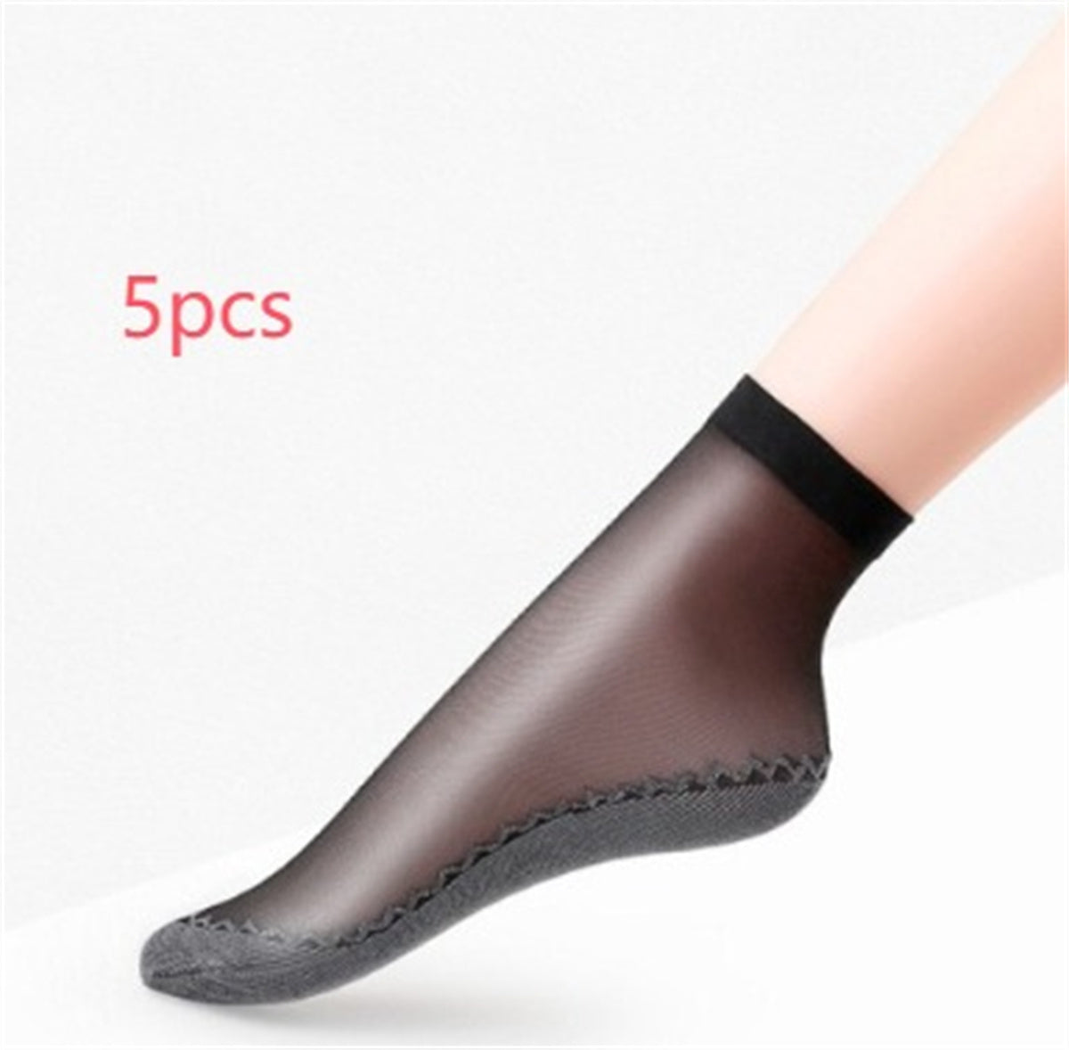 Velvet Women's Short Silk Stockings Pure Cotton Sweat Absorbing And Anti Slip