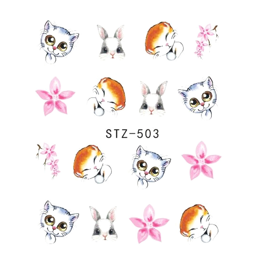 Nail Sticker Butterfly Flower Water Transfer Decal Sliders for Nail Art Decoration Tattoo Manicure Wraps Tools Tip JISTZ508  1pcs