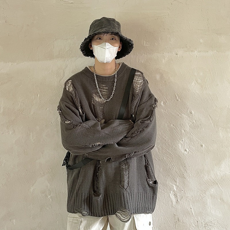 Wear Loose Thread On Both Sides Sweater