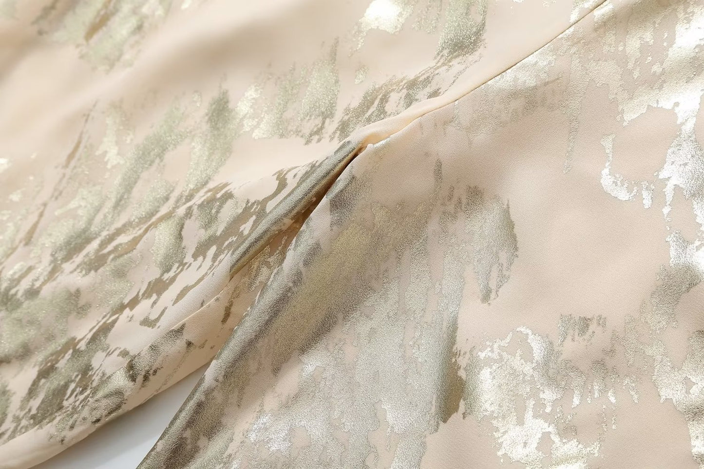 European And American Style Metal Series Printed Mid Waist Trousers