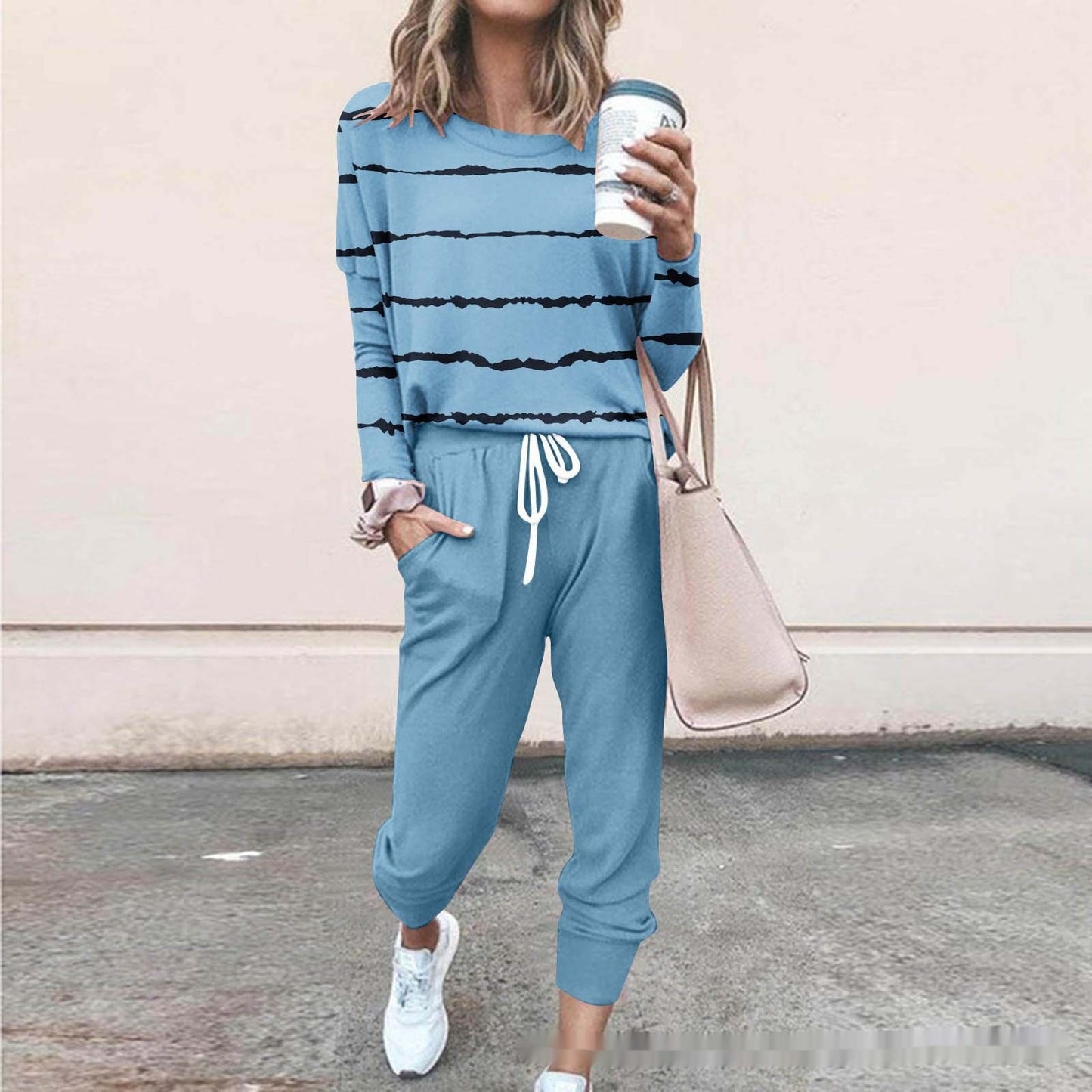 Women's 3D Printed Sweatshirt And Sweatpants Casual Set