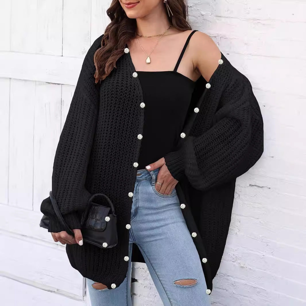 Women's Thick Coat Thick Needle Woven Sweater