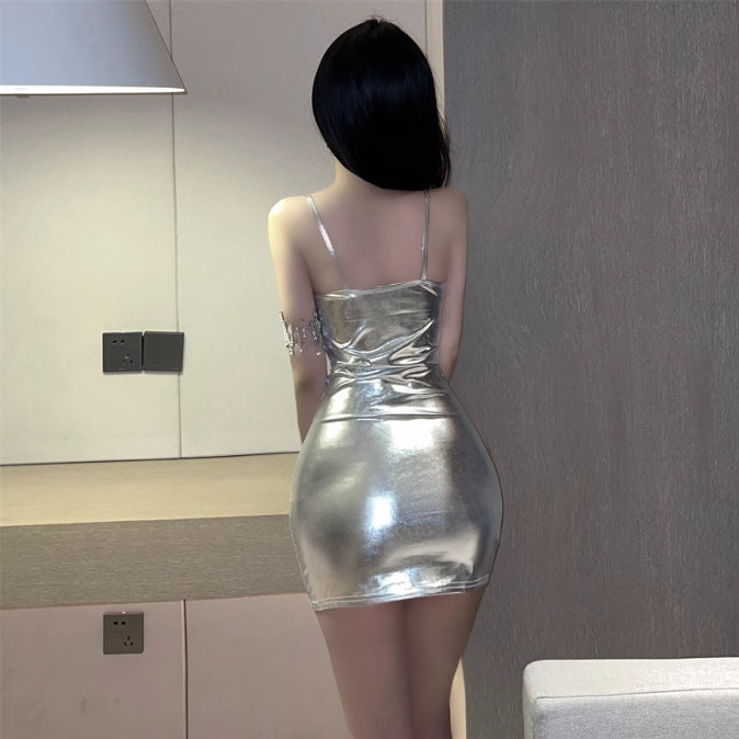 Low-cut Tight Spaghetti-strap Dress For Women