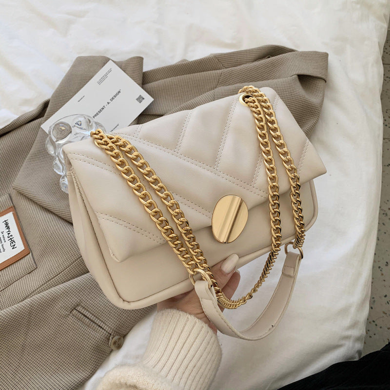 Skuldertaske Crossbody Alsidig Modekæde Lille Firkantet Taske