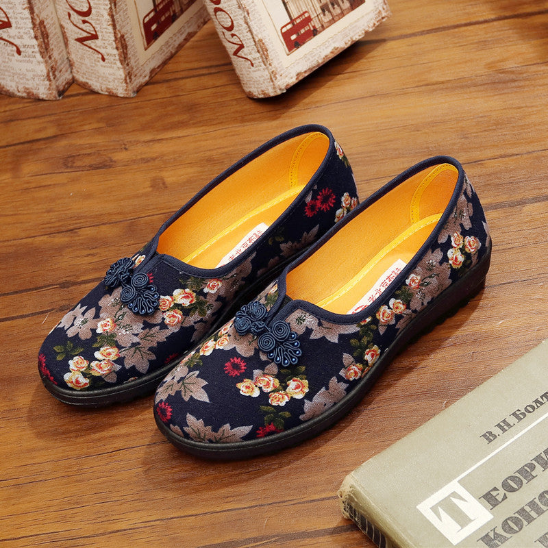 Women's Folk Style Casual Dance Flat Shoes
