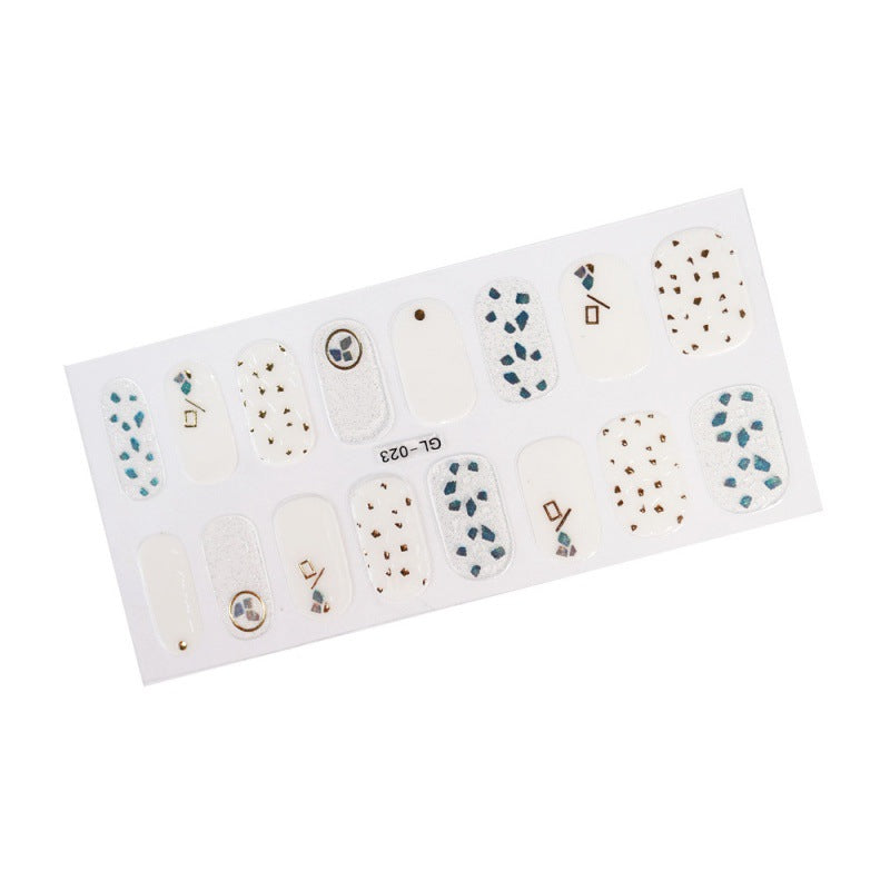 Gilding Cat's Eye Letter Color Nail Sticker
