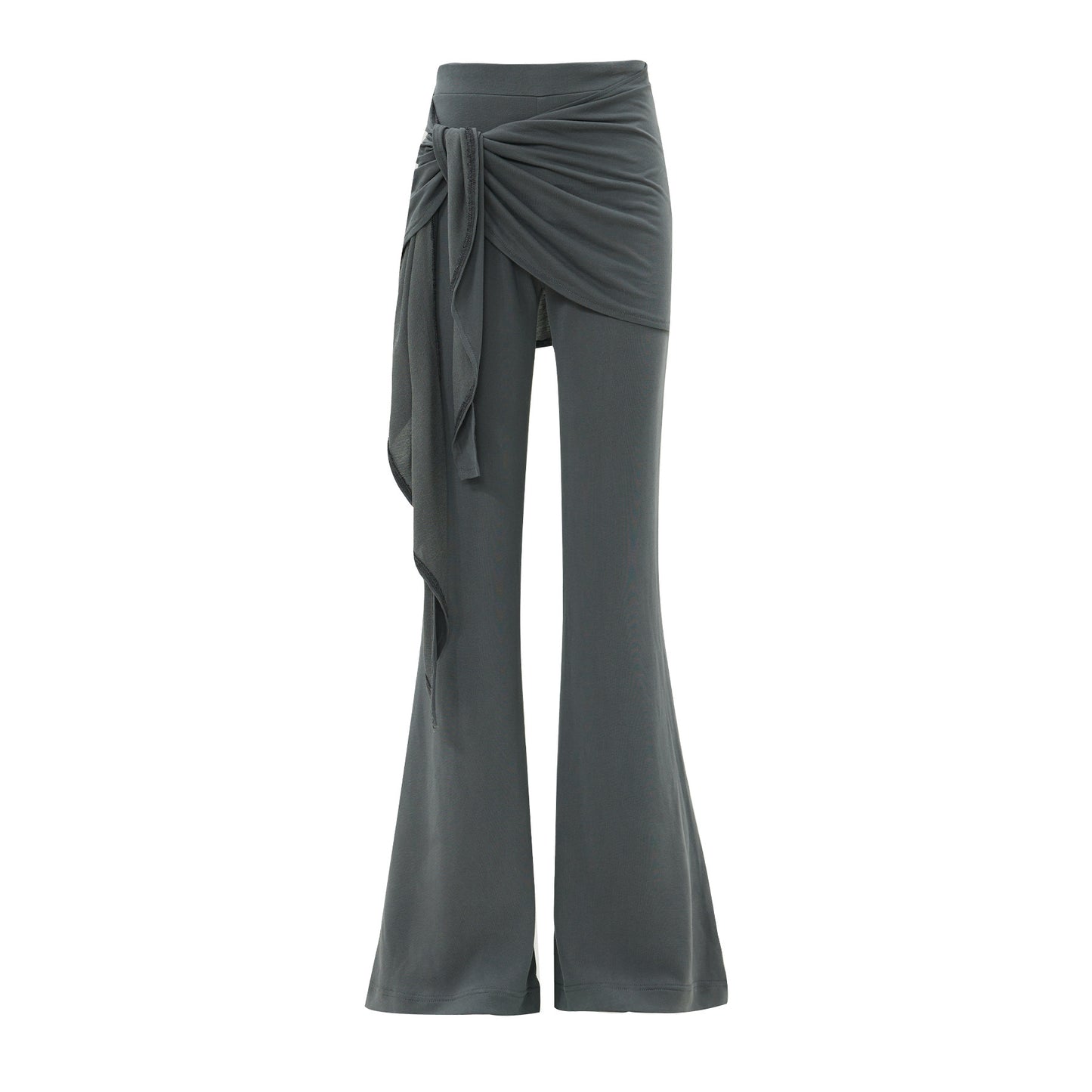 Casual Low Waist Slim Fit Bell-bottom Pants